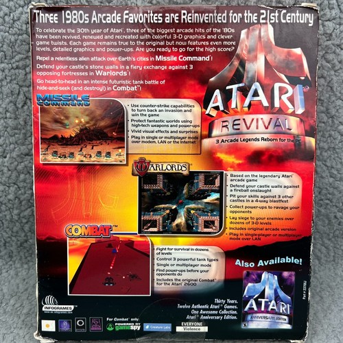 Atari Revival PC Games 3 Arcade Legends Reborn Missile Command Combat Warlords ! - Picture 4 of 9