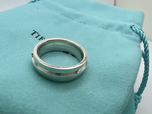 Tiffany Co Sterlingsilber Doppel T-Band Ring Größe 6 - Bild 5 von 7