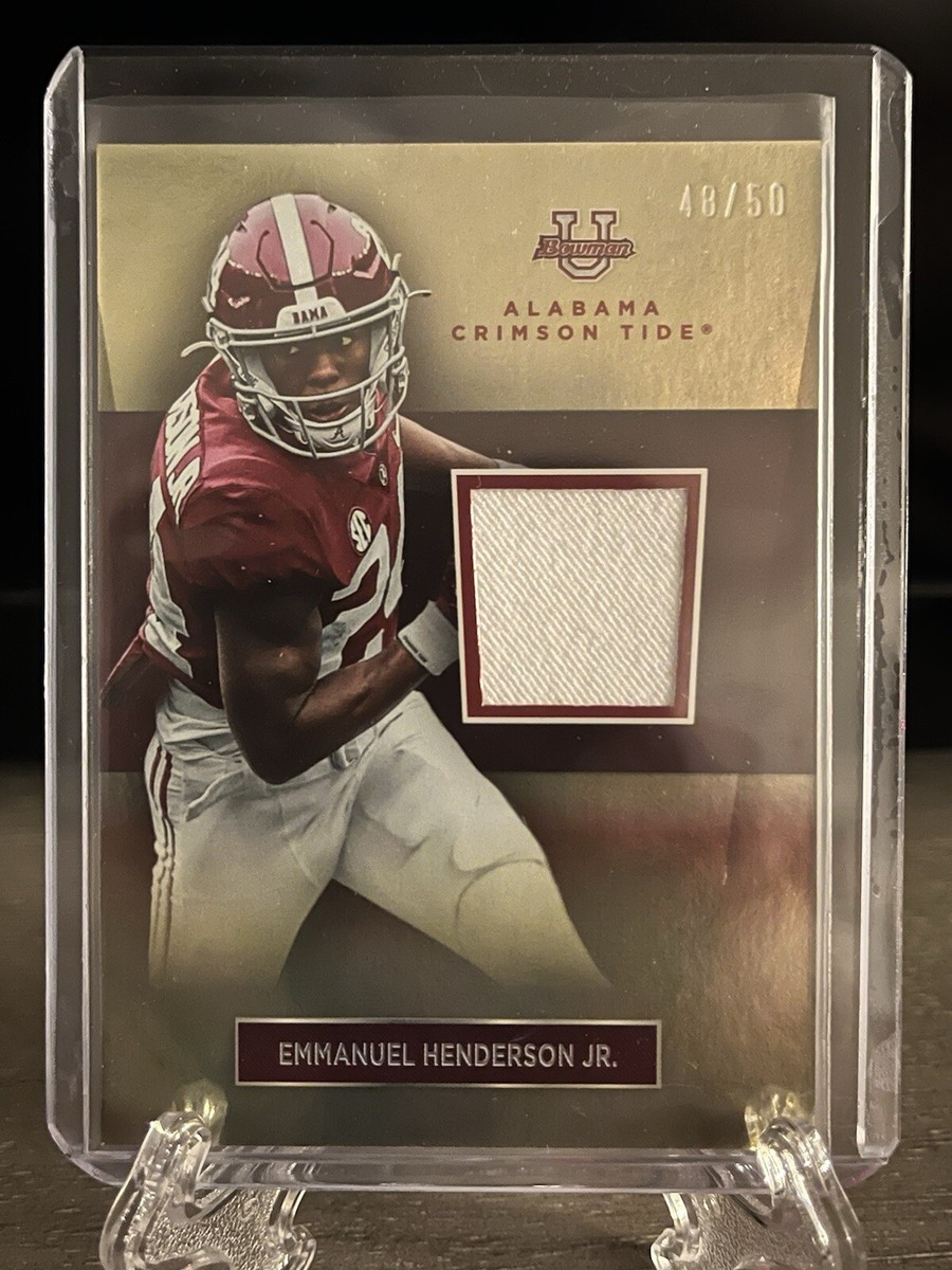 2023 Bowman EMMANUEL HENDERSON University Alabama Gold Jersey