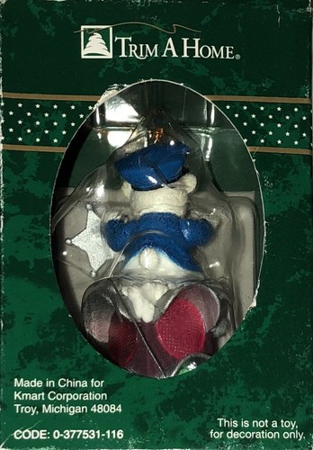 Vintage Año 2000 Trim A Home Premium Coleccionable Árbol Dije Oso Blanco Nuevo en Caja - Imagen 2 de 3