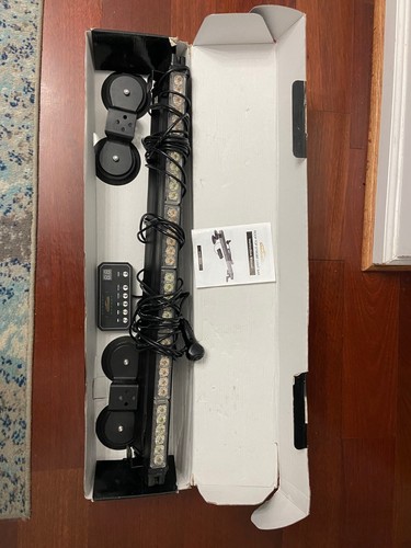 XRIDONSEN XR-826 Roof Strobe Light Bar Amber 28" –26 Flash Modes, Magnetic Mount