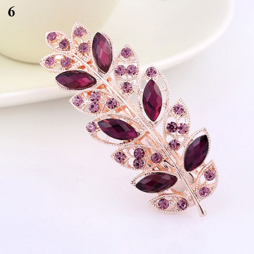 Pinzas para el cabello de cristal con estrás para mujeres elegantes pasador de flores empuñadura para el cabello hágalo usted mismo - Imagen 18 de 38