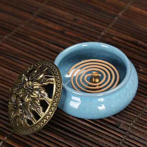 Coil Incense Burner Powder Cone Burner Coil Incense Burner Vintage Censer - 第 10/11 張圖片