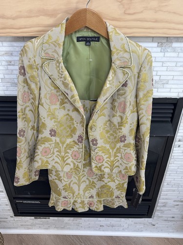 Nipon Boutique Couture 2Pc Suit Skirt Blazer Size 4 Women's Brand New Retro - Picture 7 of 11