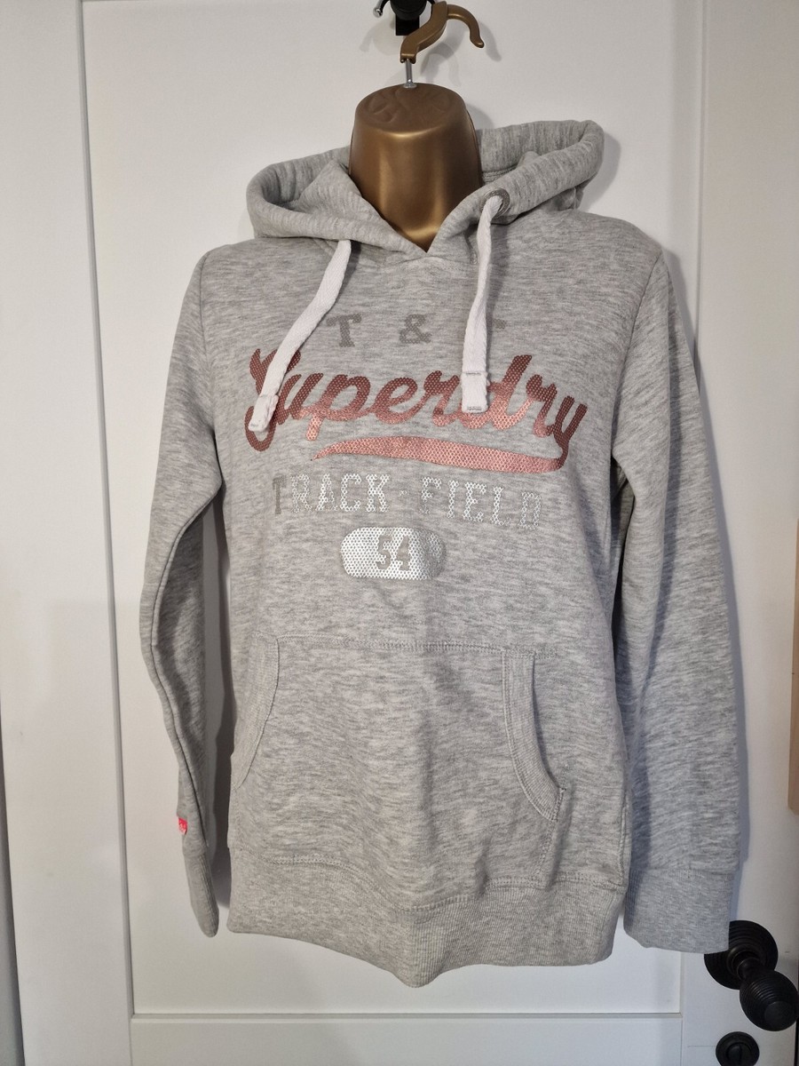 Grey Superdry Track Field Hoodie Superdry Vintage Track Field Grey