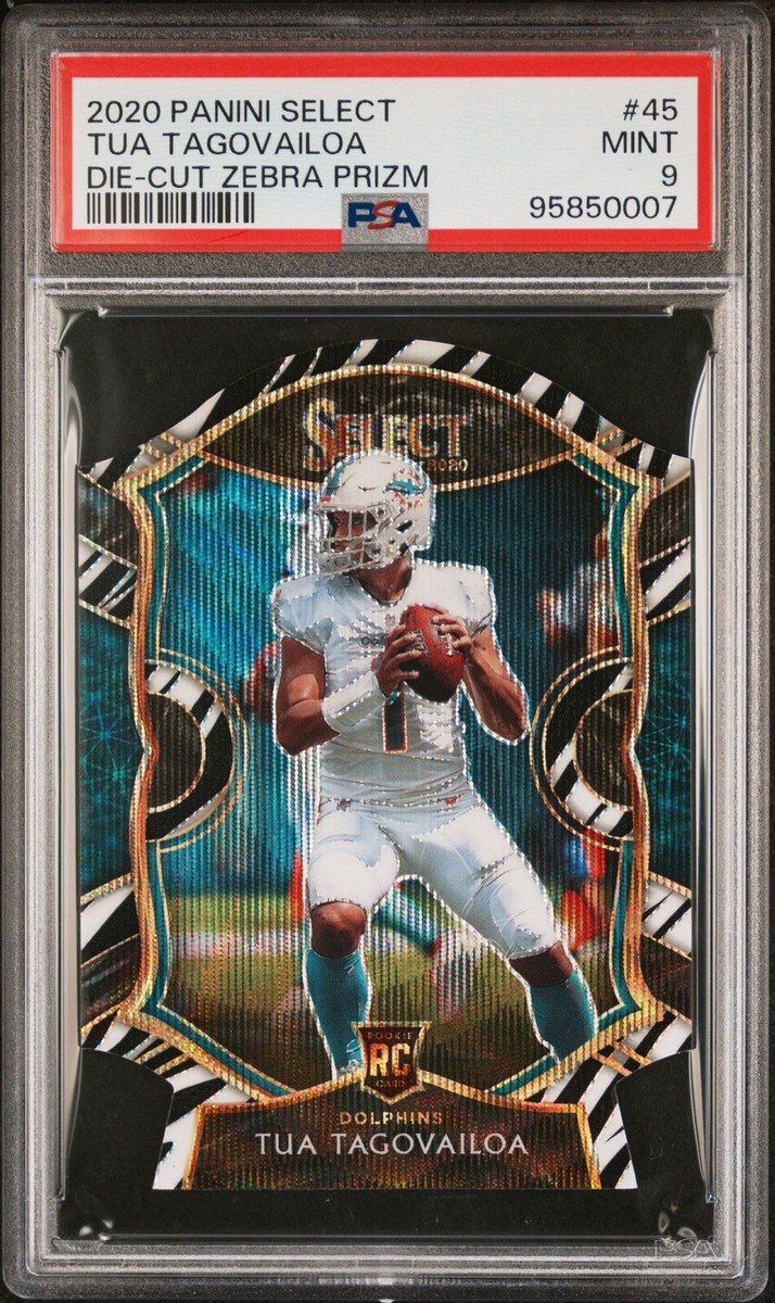 2020 Panini Select Tua Tagovailoa Zebra Die Cut RC Rookie Prizm 2020 Panini Select Tua Tagovailoa Zebra Die Cut RC Rookie Prizm