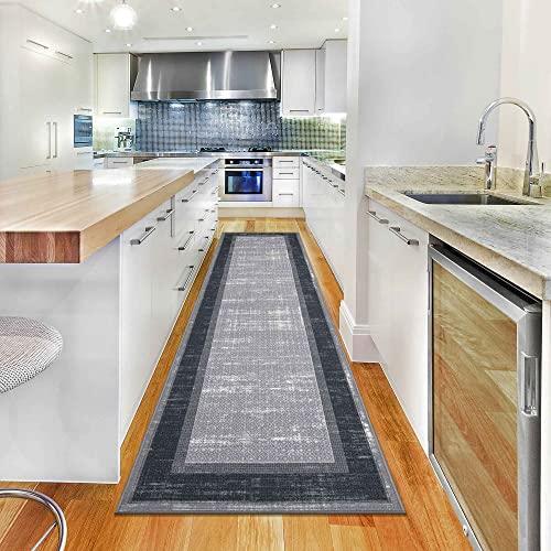 Ottomanson Machine Washable Bordered Design Non-Slip Rubberback 3x10 Traditional - Imagen 3 de 8