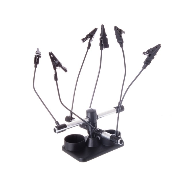 6 Alligator Clip Stand Airbrush Painting Spray Booth Bottom