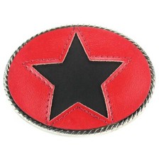 Cut Out Star Belt Buckle - Red