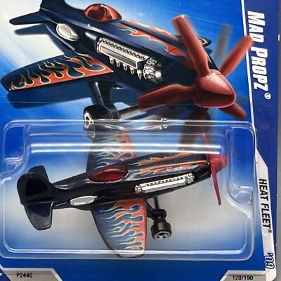 Hot Wheels Mad Propz Heat Fleet '09 4/10 Blue/Red Free Shipping