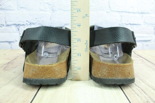 *Birkenstock Milano Mens Black Leather Adjustable Double Buckle Sandals 12 Inch. - Imagen 6 de 9