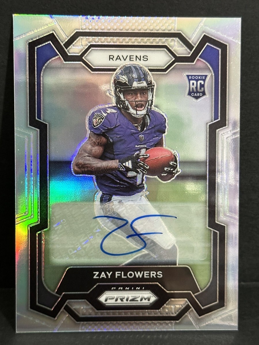 2023 Panini Prizm NFL Baltimore Ravens RC Zay Flowers Auto Silver