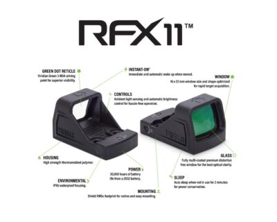 Viridian RFX11 3 MOA Green Reflex Sight Shield RMSc Footprint #981
