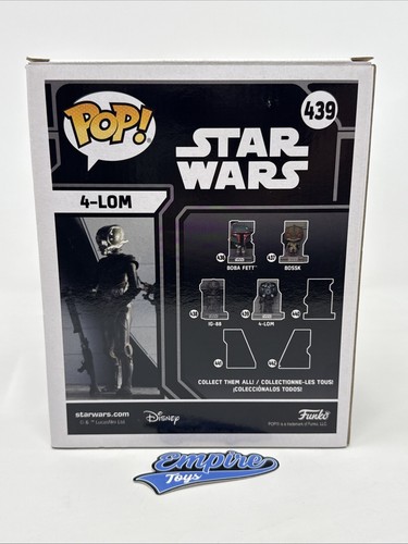 4-Lom #439 Star Wars Bounty Hunter Collection Gamestop Funko Pop! Free Shipping - Picture 3 of 6