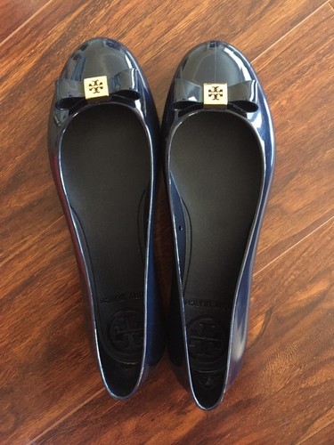 全新带盒 Tory Burch 果冻蝴蝶结芭蕾平底鞋尺寸6 Ebay