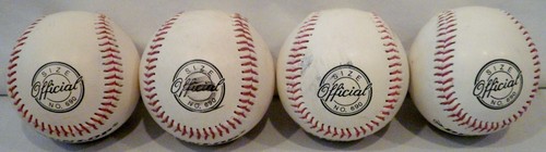 Vintage 4 Dunlop Cork & Rubber Core Hand Stitched Synthetic Leather Baseballs - Picture 4 of 6