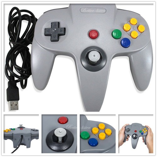 Controlador Estilo USB Nintendo 64 N64 Gamepad Joystick para PC MAC Raspberry Pi 3 - Imagen 13 de 224