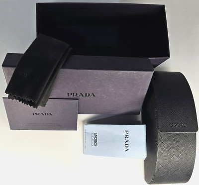 RARE nos PRADA 32021 AGORDO Black Sunglasses Hard Case Set