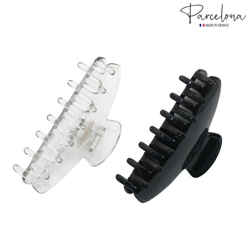 Parcelona French Basic Medium 3 1/2" Celluloid Jaw Hair Claws for Women(2 Pcs) - Picture 4 of 27