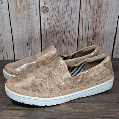 Clarks Marie Pearl Loafer Pewter Slip On Espadrille Loafer Suede Women's  W