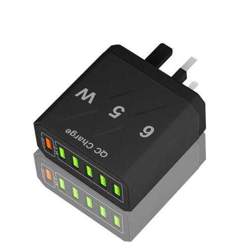 6 Multi Port QC3.0 Fast Charge USB Quick Wall Hub Mains Charger UK Plugs Adapter - Picture 7 of 14