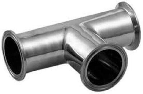 1.5" Sanitary Tee with 1.5" Tri Clamp/Tri Clover Fittings, Stainless Steel 304 - Picture 1 of 1