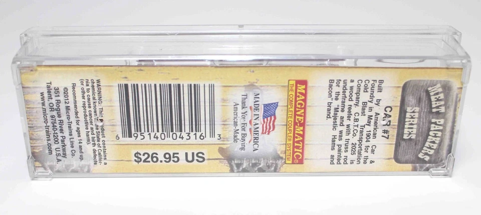 Micro Trains MTL Z Scale 51800140 Schwarzchild & Sulzberger 40' Wood Reefer NOS - Image 4 of 4