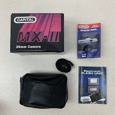 Vintage Camera CAPITAL MX-II 35MM FILM CAMERA W 50MM LENS CASE with Box