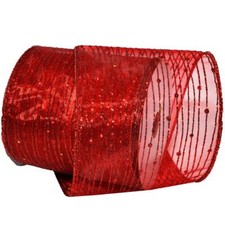 Twinkling Ribbon 4" x 10 Yd Red