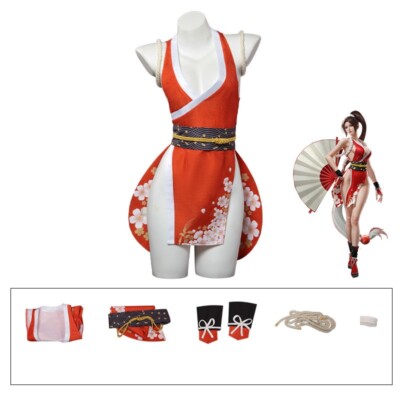 Mai Shiranui Cosplay Fantasy Game Fantasia Mortal Kombat Costume Women's  Outfit | eBay