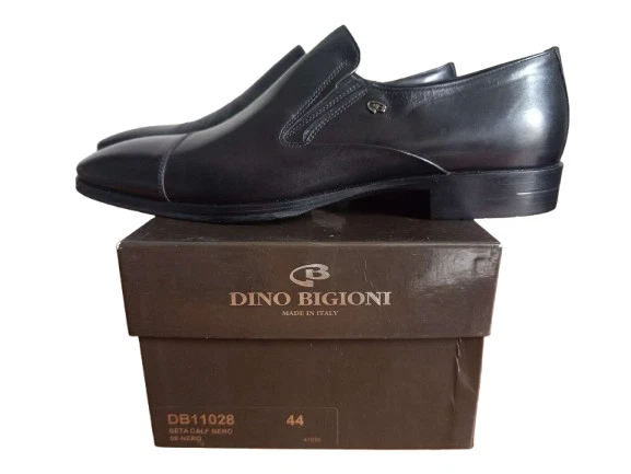 Dino Bigioni New Sz 9.5 42.5 Black Lizard Print Leather Slip-On Men\'s DeessShoes Dino bigioni ankle men - Gem main image 2