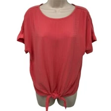 Buffalo By David Bitton Coral Front Knot Blouse Medium