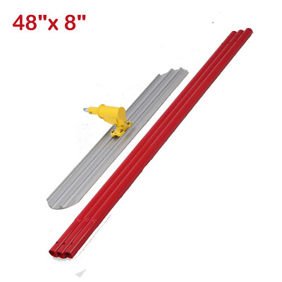 48''x 8'' Bull Float Magnesium Concrete Float Tool Float Bracket With 3 18'' Handle