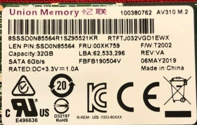 aki パナ 8GB SSD CF-SZ6RFQVS DVDWin11 UNION MEMORY SATA 6Gb/s 32GB SOLID STATE DRIVE SSD0N85564