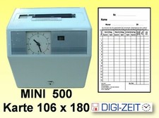 Stempelkarten für Tenocard   ISGUS MINI 100  250   je Pack 100 Stück