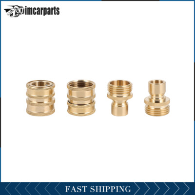 3/4'' Garden Hose Solid Brass Quick Connect Water Female Male Connector Set US