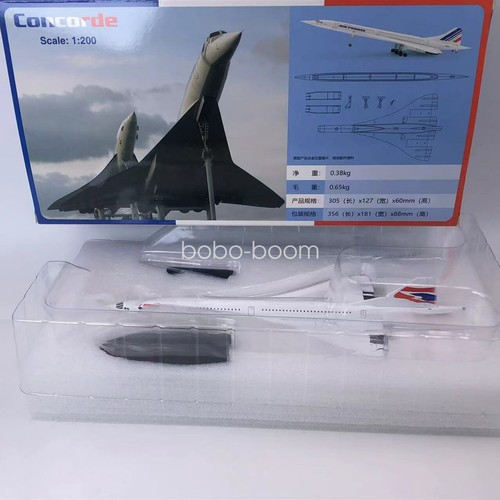 1/200 Scale Wltk British Airways Concorde G-BOAG Diecast Aircraft Model - Picture 5 of 7