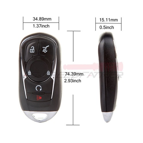 2x New Replacement Keyless Remote Car Key Fob Uncut Smart System For Chevrolet - Imagen 4 de 9