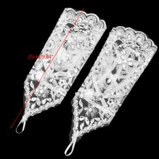Lady Bride Wedding Dress Lace Hollow Out Bridal Gloves Bead Fingerless Glove Hot