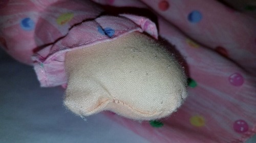 VTG '95 Well-made Toy Sweetie Mine 18" Doll Pink Dress Brown Yarn Hair Blue Eyes - Picture 9 of 12