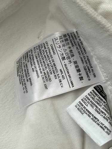 Levis 311 Jeans Womens Size 22 White Denim Regular Skinny Button Zip Pocket NWT - Bild 10 von 17