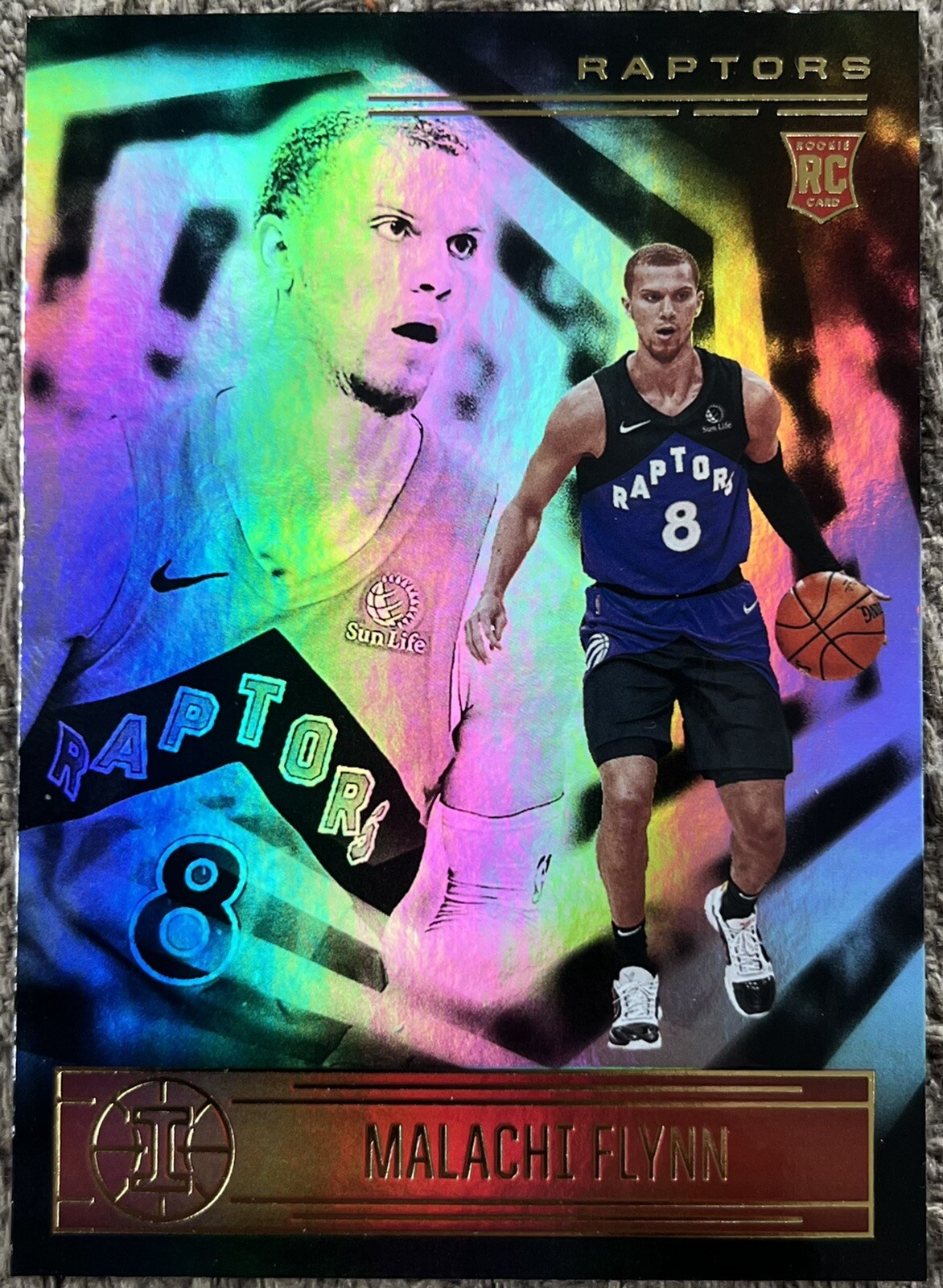 2020-21 Panini Illusions Basketball Rookie RC #195 Malachi Flynn Toronto Raptors