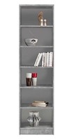 Regal BüCherregal Standregal Wohnzimmerregal Aktenregal 6 FäCher Betonoptik Grau