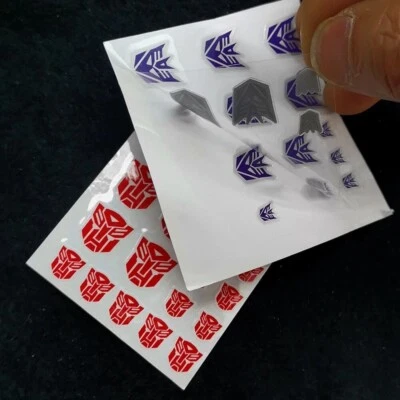 2 Stück Deformation G1 Decepticons Autobots Durchbrochen Symbol Aufkleber Logo Schild Sticker