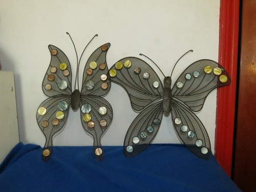 2 BUTTERFLY METAL WALL HAGERS - Picture 8 of 8