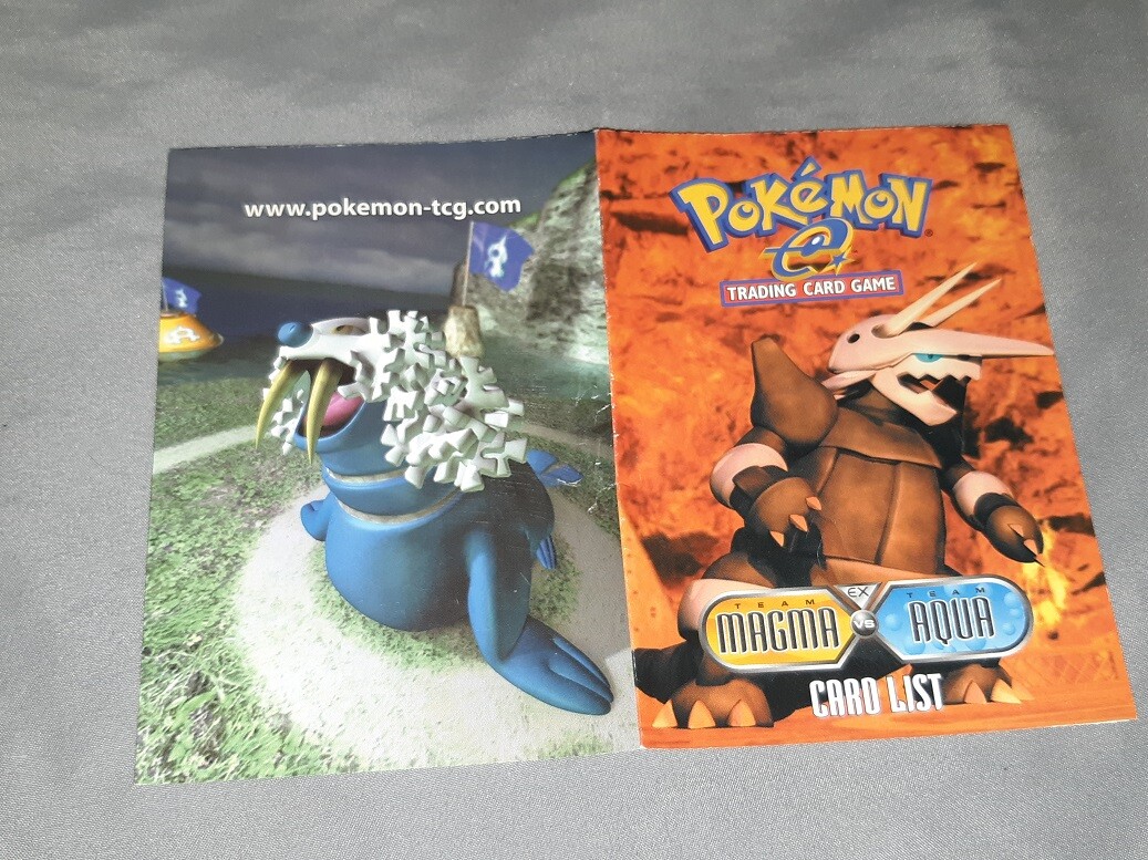 POKEMON E READER TEAM MAGA TEAM AQUA CARD LIST! HTF