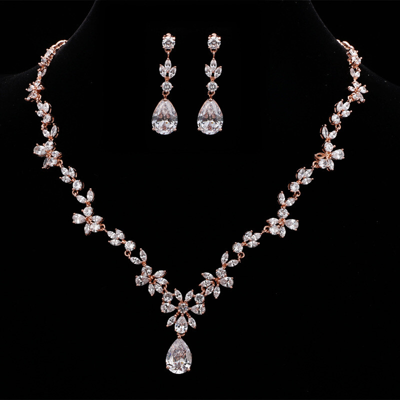 Zirconia Necklace & Earrings