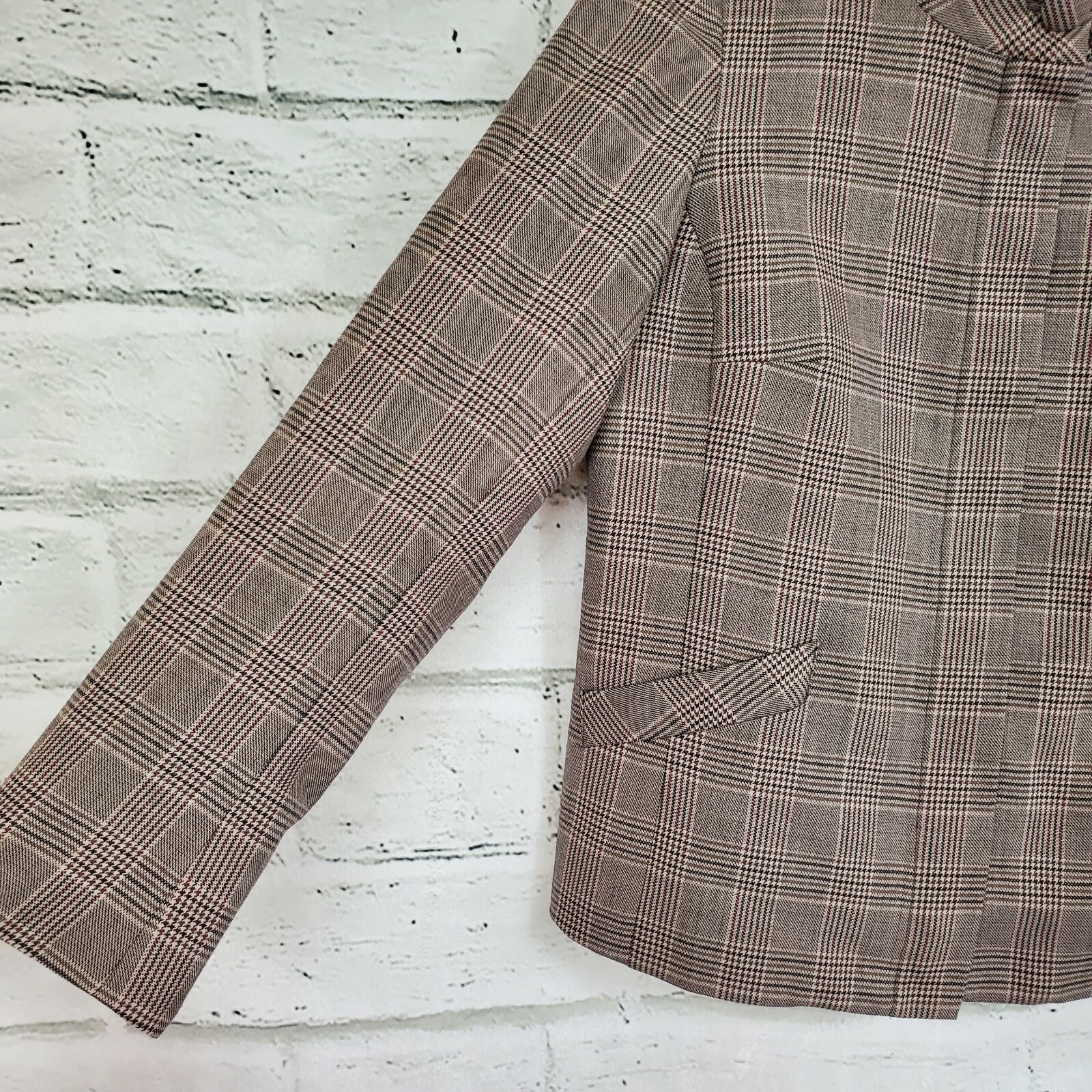 Pendleton Blazer Jacket Checkered Lined Zip Up Wo… - image 5