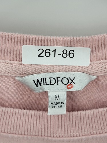 Wildfox Sweatshirt Womens Medium Pink Coffee and Sunshine Graphic Beachy - Picture 8 of 8
