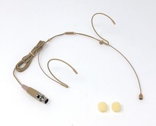 Beige Headset Microphone for AKG Samson Wireless Mic System w/ mini XLR 3 pin